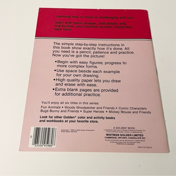 How to Draw Mickey Mouse and Friends Book Disney Golden Book - Picture 3 of 14